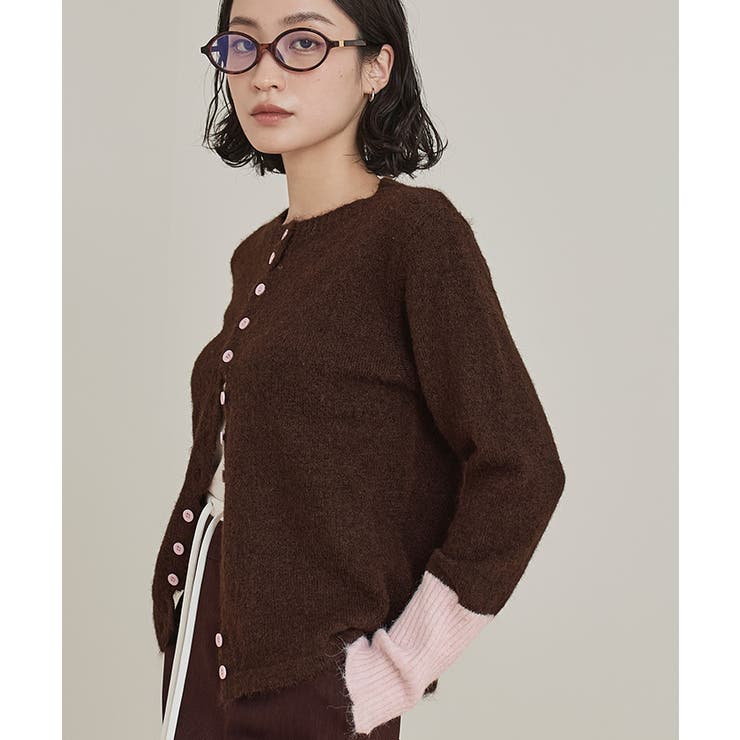 ボタンデザイン配色カーディガン【miette ミエット】 | titivate | 詳細画像6 