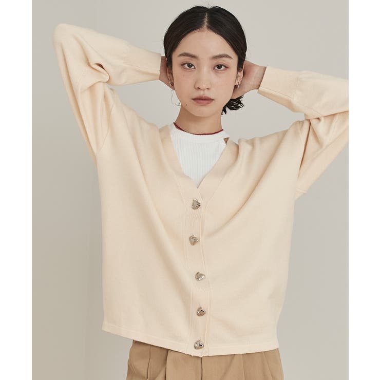 変形ボタンVネックカーディガン【miette ミエット】 | titivate | 詳細画像6 