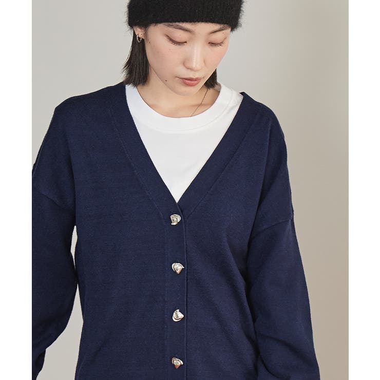 変形ボタンVネックカーディガン【miette ミエット】 | titivate | 詳細画像17 