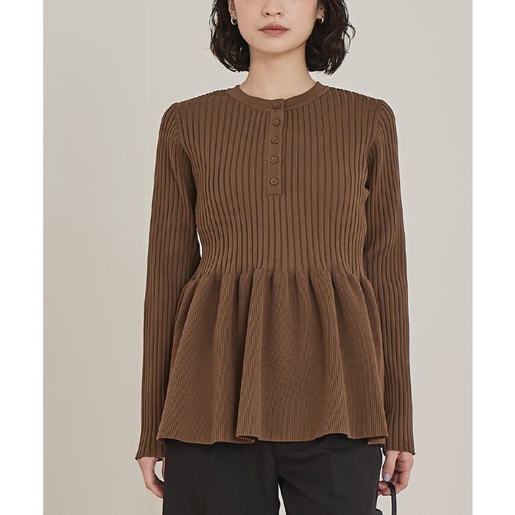 ヘンリーネックペプラムニット【miette ミエット】 | titivate | 詳細画像12 