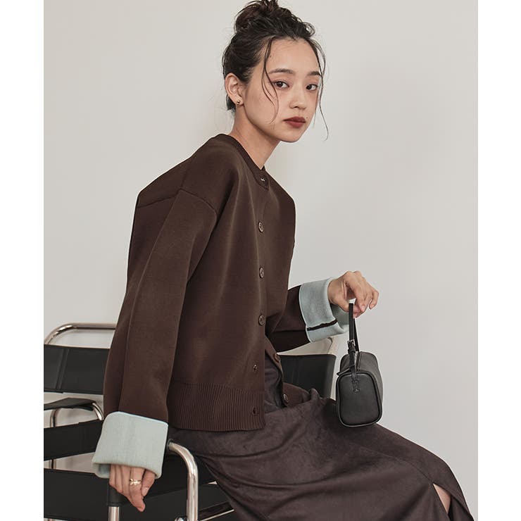 バイカラーデザインニットカーディガン【miette ミエット】 | titivate | 詳細画像22 