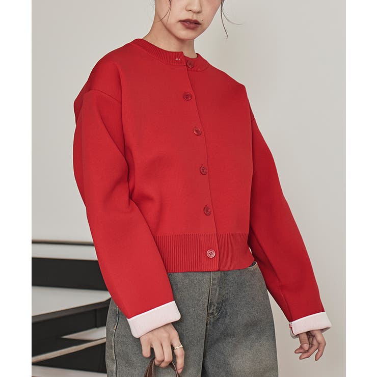 バイカラーデザインニットカーディガン【miette ミエット】 | titivate | 詳細画像24 