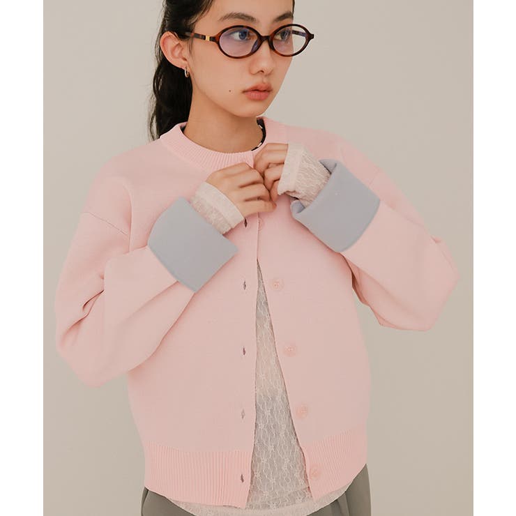 バイカラーデザインニットカーディガン【miette ミエット】 | titivate | 詳細画像27 