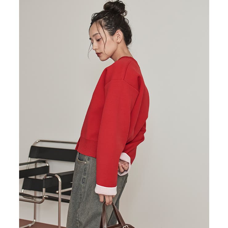 バイカラーデザインニットカーディガン【miette ミエット】 | titivate | 詳細画像14 