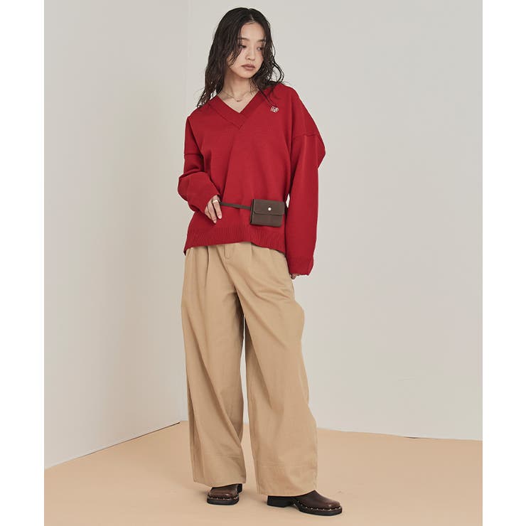 スポンディッシュ深Vネックニット【miette ミエット】 | titivate | 詳細画像23 