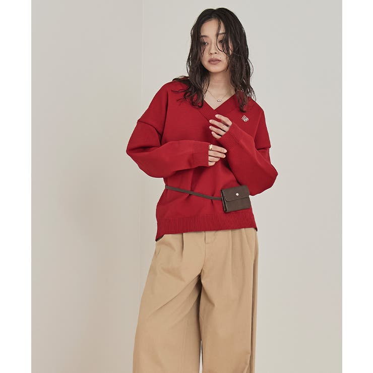 スポンディッシュ深Vネックニット【miette ミエット】 | titivate | 詳細画像31 