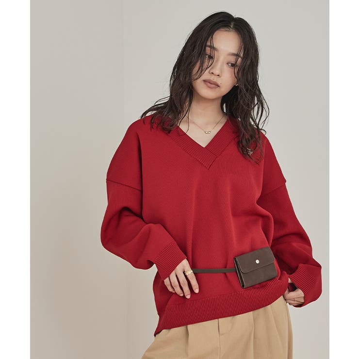 スポンディッシュ深Vネックニット【miette ミエット】 | titivate | 詳細画像33 