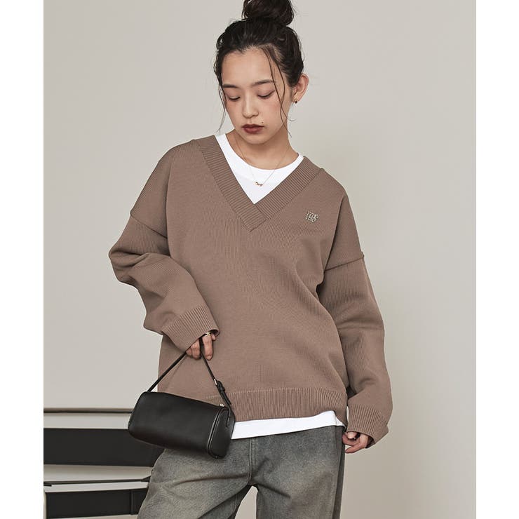 スポンディッシュ深Vネックニット【miette ミエット】 | titivate | 詳細画像2 