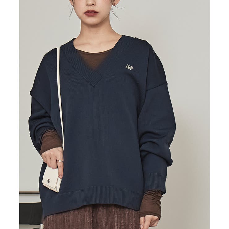 スポンディッシュ深Vネックニット【miette ミエット】 | titivate | 詳細画像8 