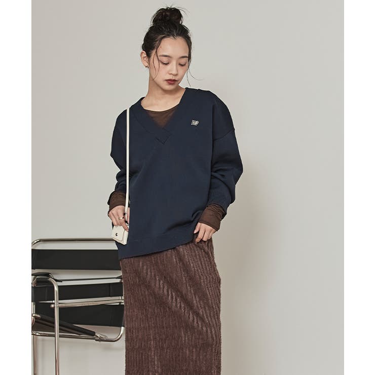 スポンディッシュ深Vネックニット【miette ミエット】 | titivate | 詳細画像10 