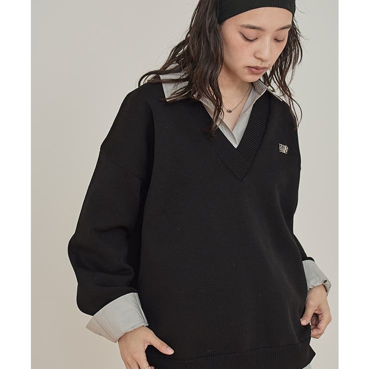 スポンディッシュ深Vネックニット【miette ミエット】 | titivate | 詳細画像15 