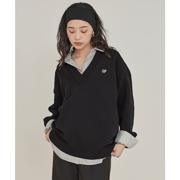 スポンディッシュ深Vネックニット【miette ミエット】 | titivate | 詳細画像17 