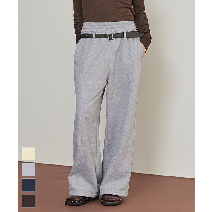 ベルト付きローライズスウェットパンツ【miette ミエット】 | titivate | 詳細画像1 
