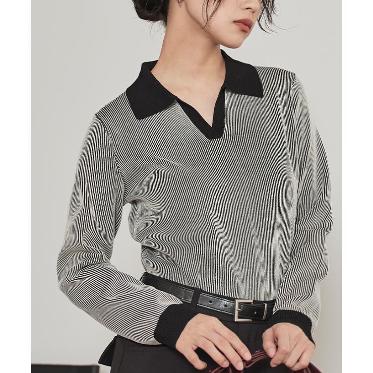 プレーティングスキッパーニット【miette ミエット】 | titivate | 詳細画像4 