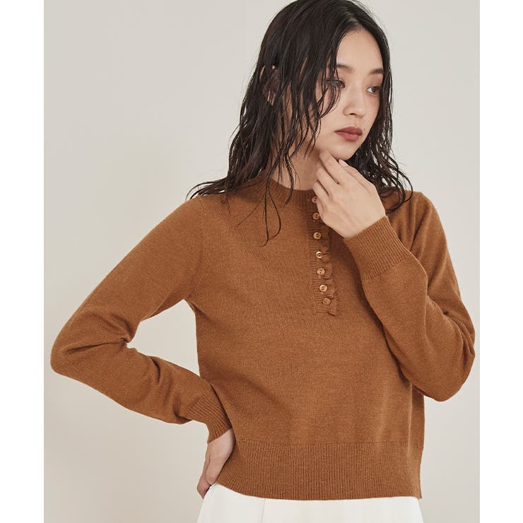 フリルヘンリーネックニット【miette ミエット】 | titivate | 詳細画像3 