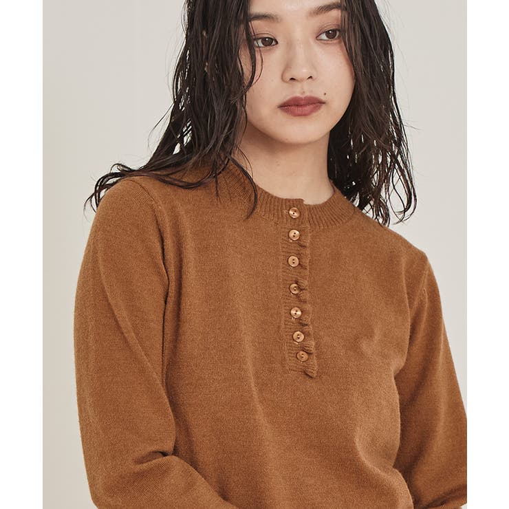 フリルヘンリーネックニット【miette ミエット】 | titivate | 詳細画像4 