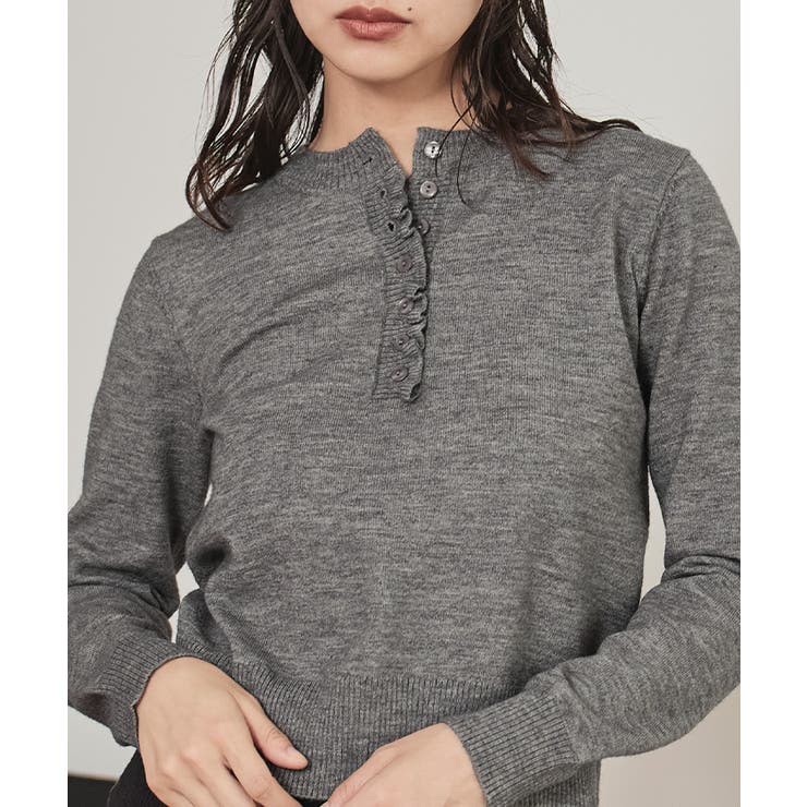 フリルヘンリーネックニット【miette ミエット】 | titivate | 詳細画像9 