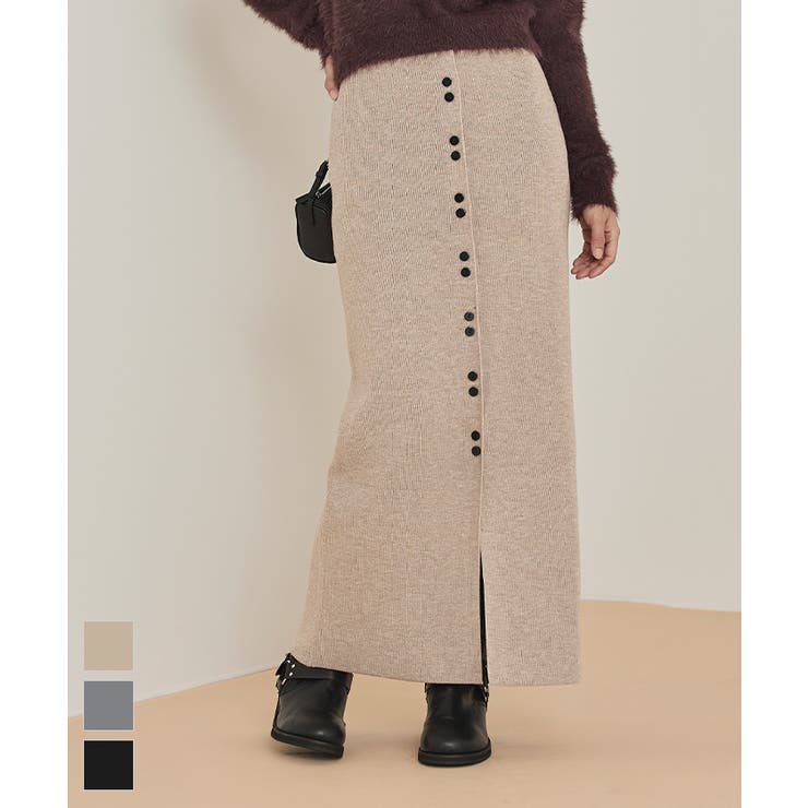 ボタンデザインニットスカート【miette ミエット】 | titivate | 詳細画像1 