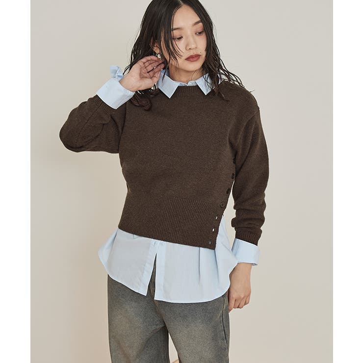 アシメサイドボタンニット【miette ミエット】 | titivate | 詳細画像35 