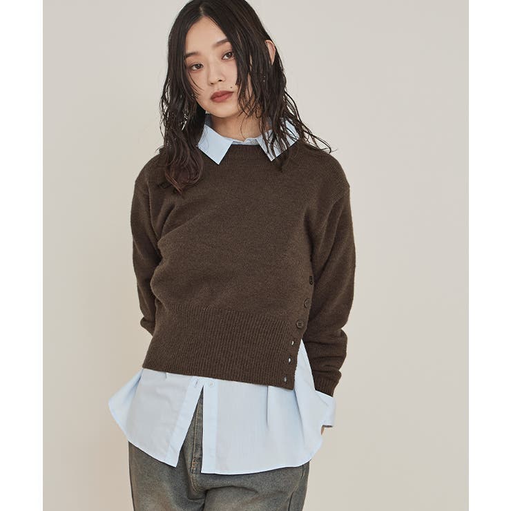 アシメサイドボタンニット【miette ミエット】 | titivate | 詳細画像14 