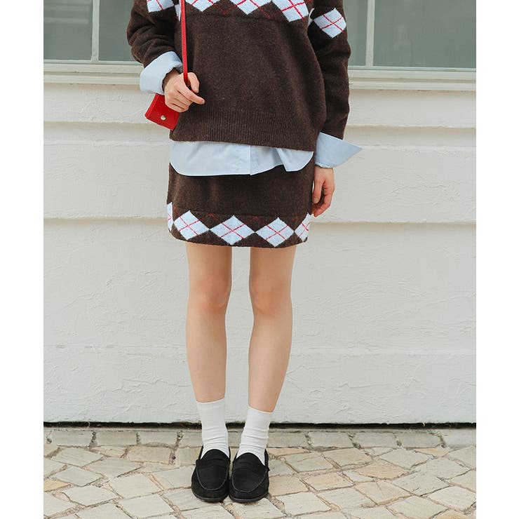 アーガイルミニスカート【miette ミエット】 | titivate | 詳細画像24 