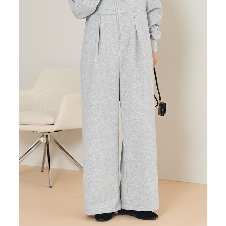 フロントジップスウェットオールインワン【miette ミエット】 | titivate | 詳細画像9 