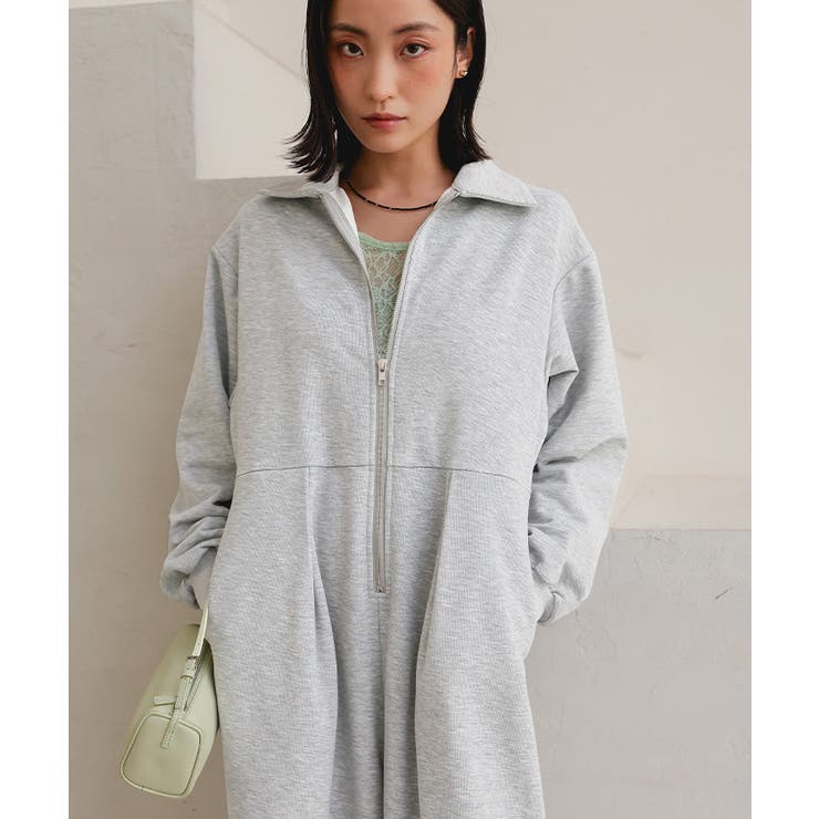 フロントジップスウェットオールインワン【miette ミエット】 | titivate | 詳細画像18 