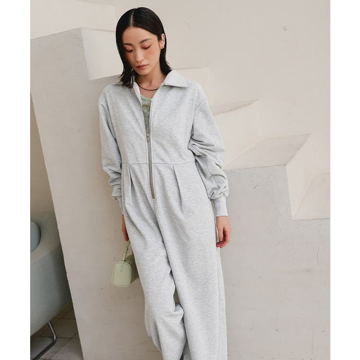 フロントジップスウェットオールインワン【miette ミエット】 | titivate | 詳細画像19 