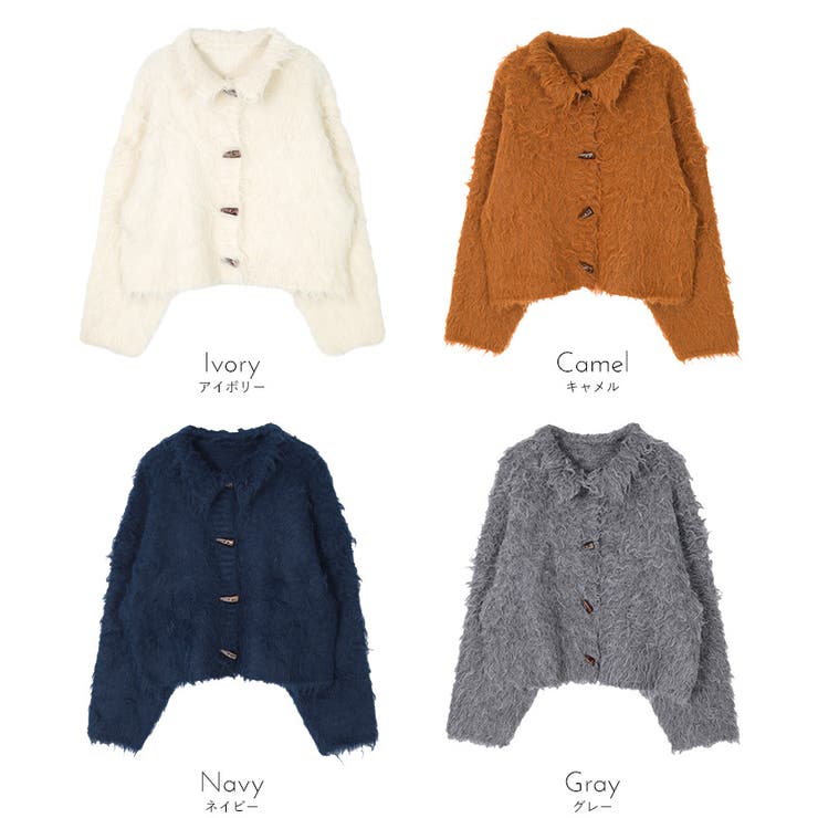モヘアライク襟付きショートカーディガン【miette ミエット】 | titivate | 詳細画像19 