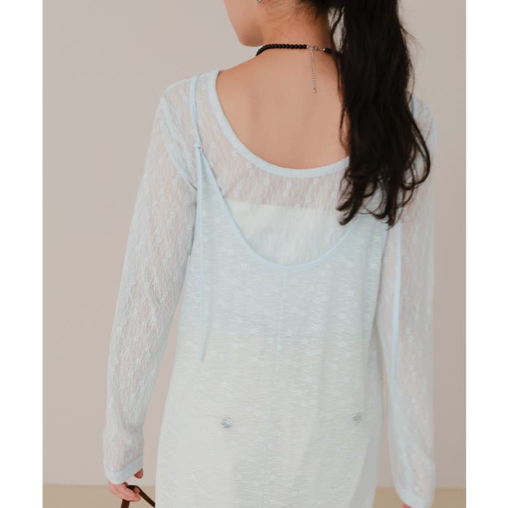 ヘンリーネックレースキャミワンピース【miette ミエット】 | titivate | 詳細画像2 