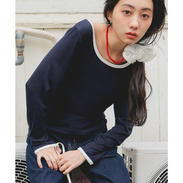 ピコ刺繍アイレットジャガードトップス【miette ミエット】 | titivate | 詳細画像3 