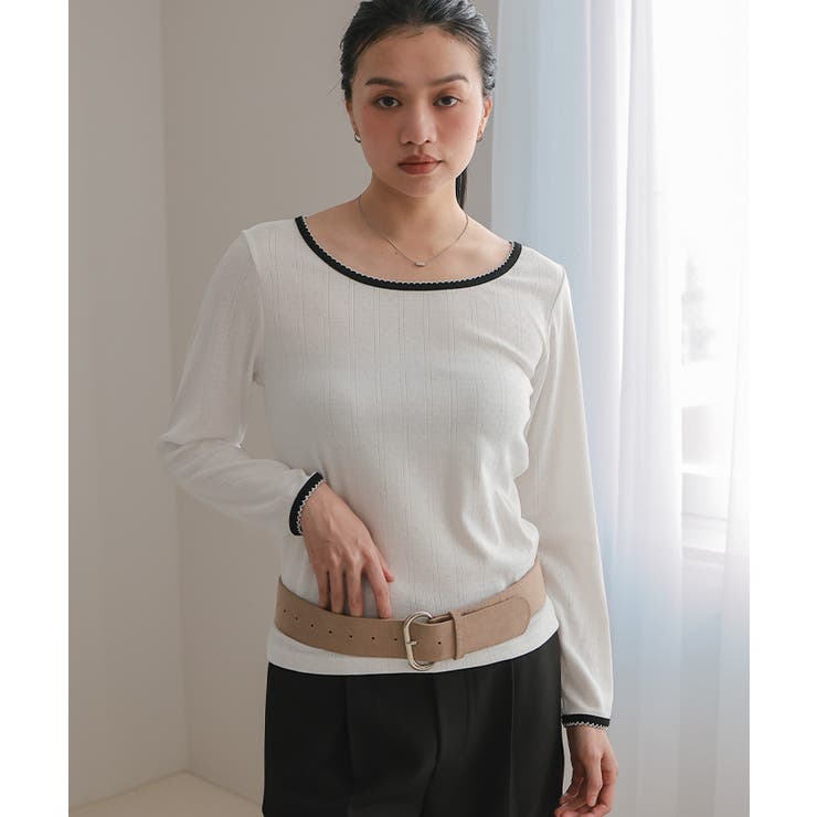 ピコ刺繍アイレットジャガードトップス【miette ミエット】 | titivate | 詳細画像13 