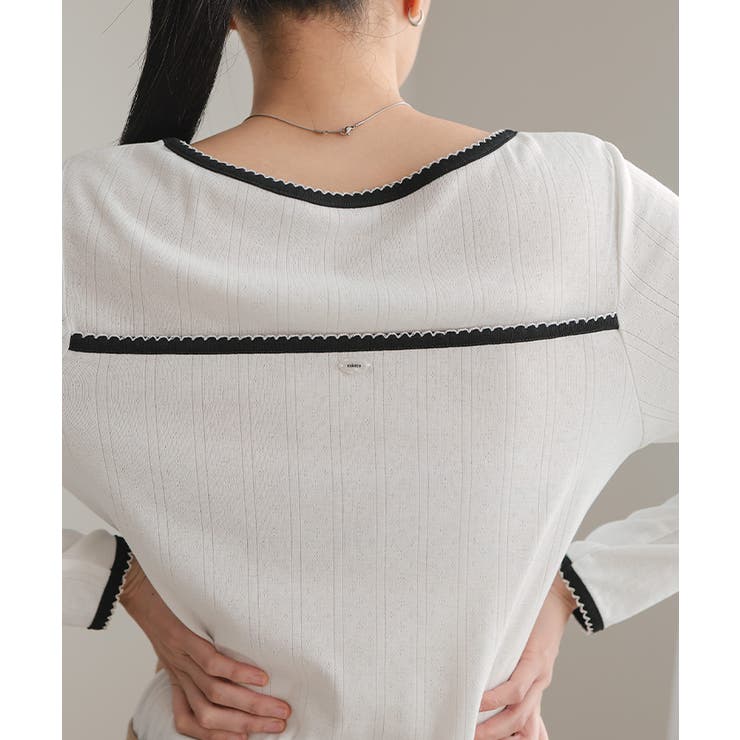 ピコ刺繍アイレットジャガードトップス【miette ミエット】 | titivate | 詳細画像14 