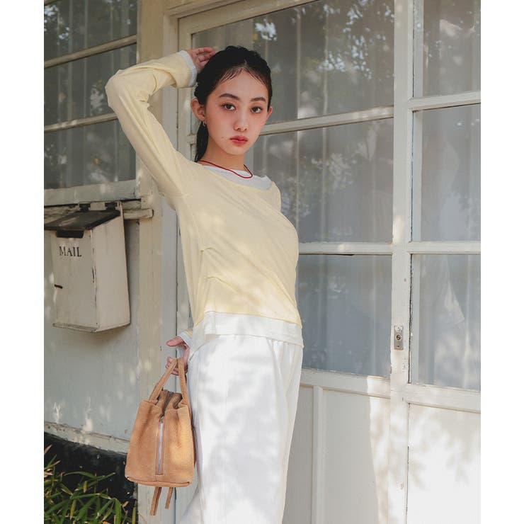 配色レイヤード風トップス【miette ミエット】 | titivate | 詳細画像5 