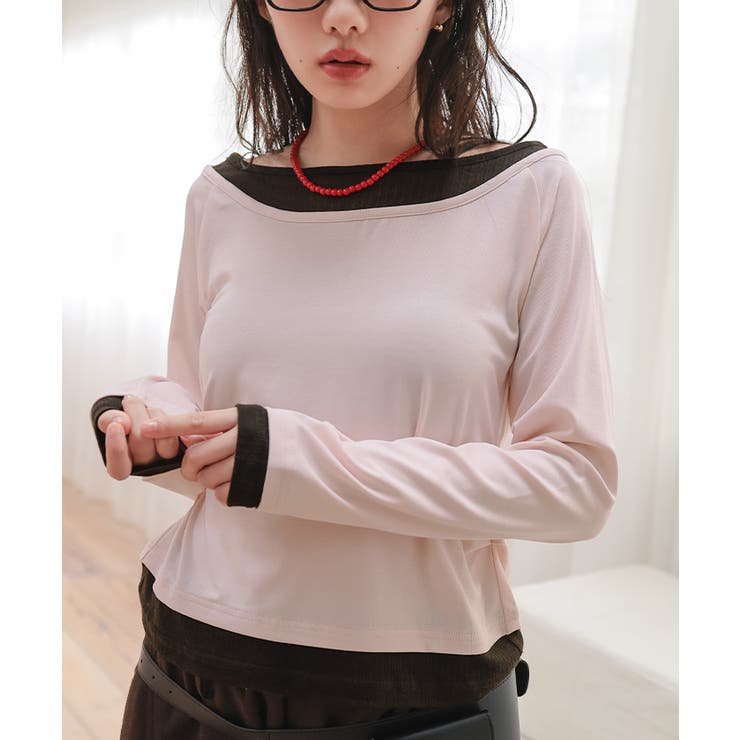 配色レイヤード風トップス【miette ミエット】 | titivate | 詳細画像9 