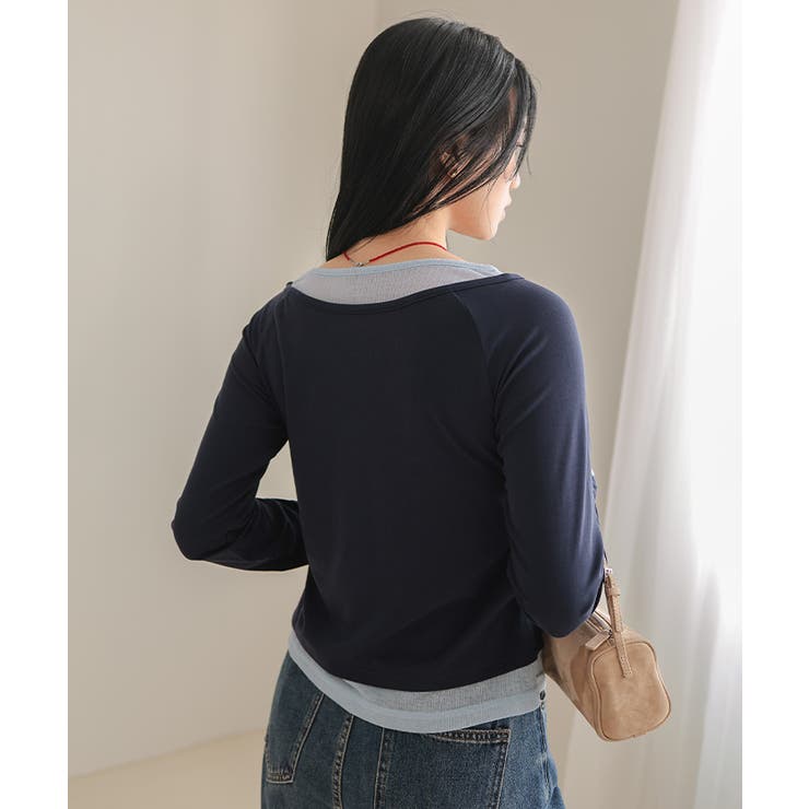 配色レイヤード風トップス【miette ミエット】 | titivate | 詳細画像12 