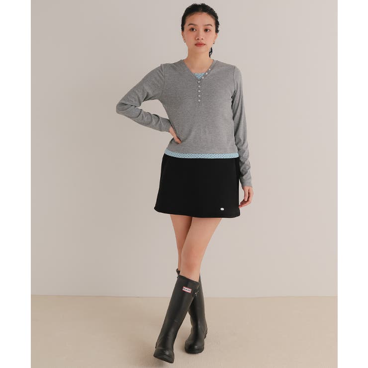 レイヤード風Vネックヘンリートップス【miette ミエット】 | titivate | 詳細画像25 