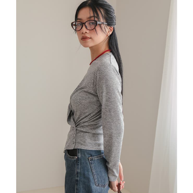 サイドボタンカシュクールトップス【miette ミエット】 | titivate | 詳細画像12 