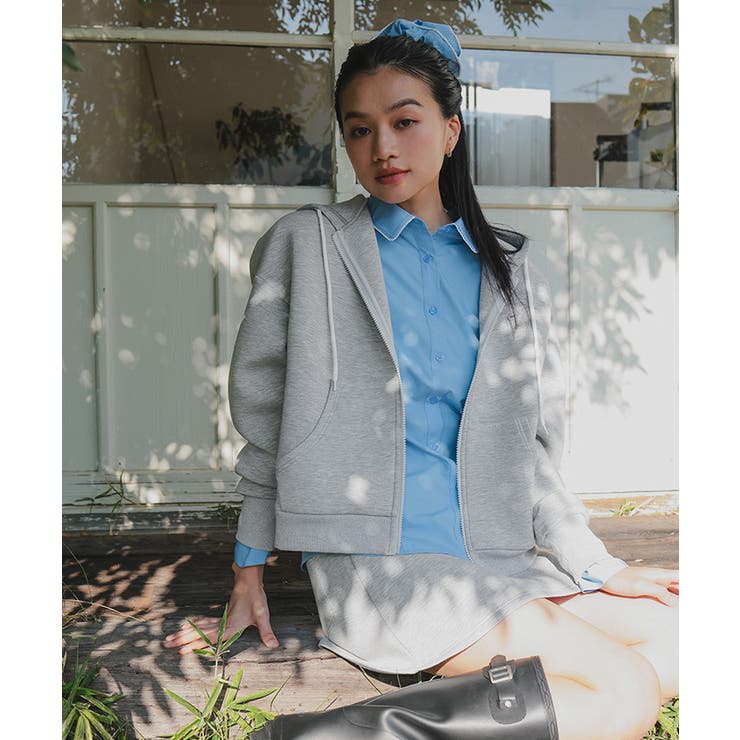 ダンボールダブルジップフードパーカー【miette ミエット】 | titivate | 詳細画像14 