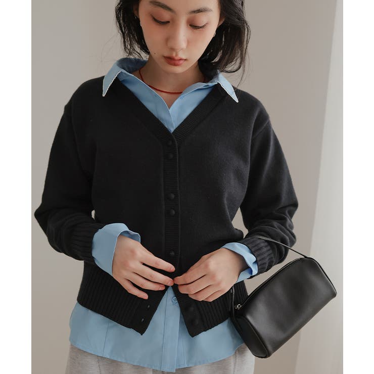 くるみボタンVネックニットカーディガン【miette ミエット】 | titivate | 詳細画像33 