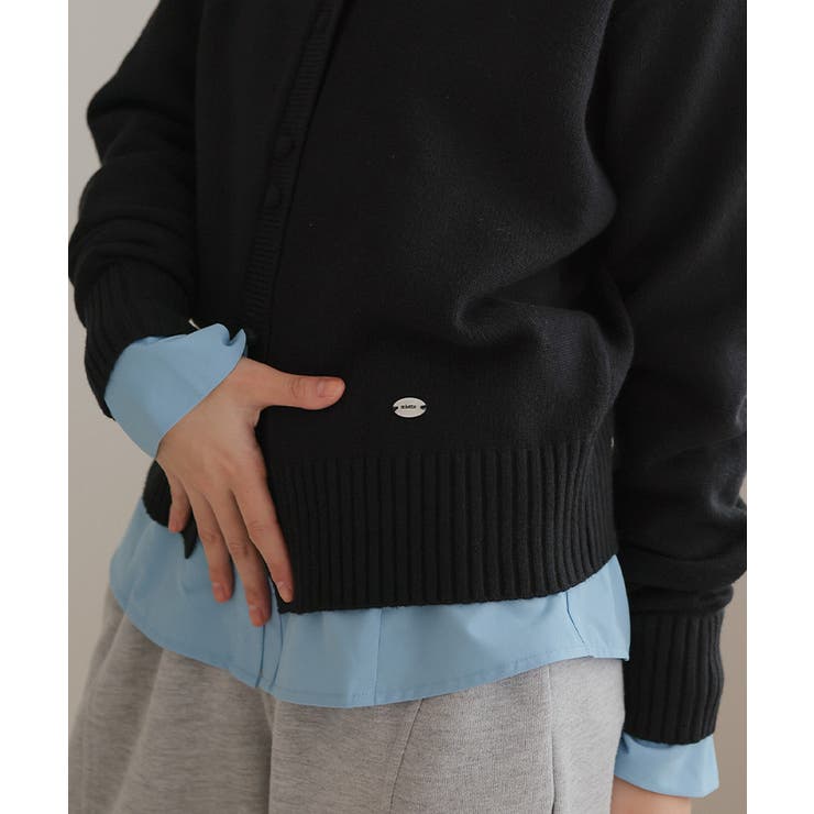 くるみボタンVネックニットカーディガン【miette ミエット】 | titivate | 詳細画像11 