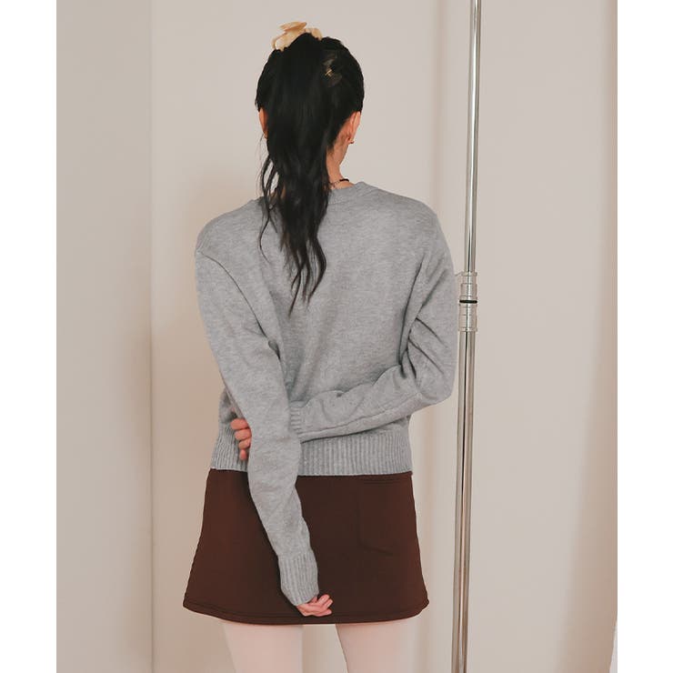 くるみボタンVネックニットカーディガン【miette ミエット】 | titivate | 詳細画像17 