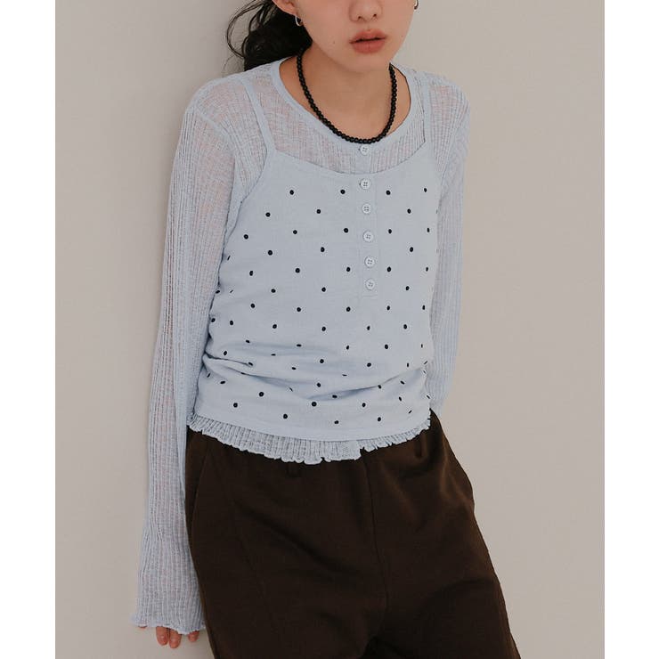 シアーカーディガンドットキャミセット【miette ミエット】 | titivate | 詳細画像22 