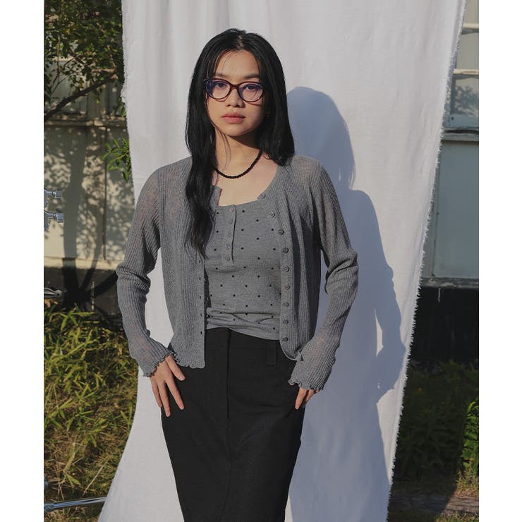 シアーカーディガンドットキャミセット【miette ミエット】 | titivate | 詳細画像28 