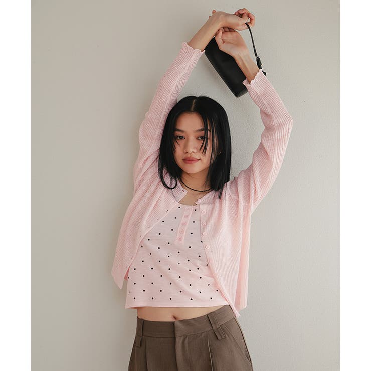 シアーカーディガンドットキャミセット【miette ミエット】 | titivate | 詳細画像30 