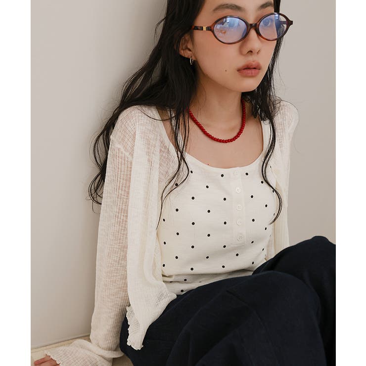 シアーカーディガンドットキャミセット【miette ミエット】 | titivate | 詳細画像32 