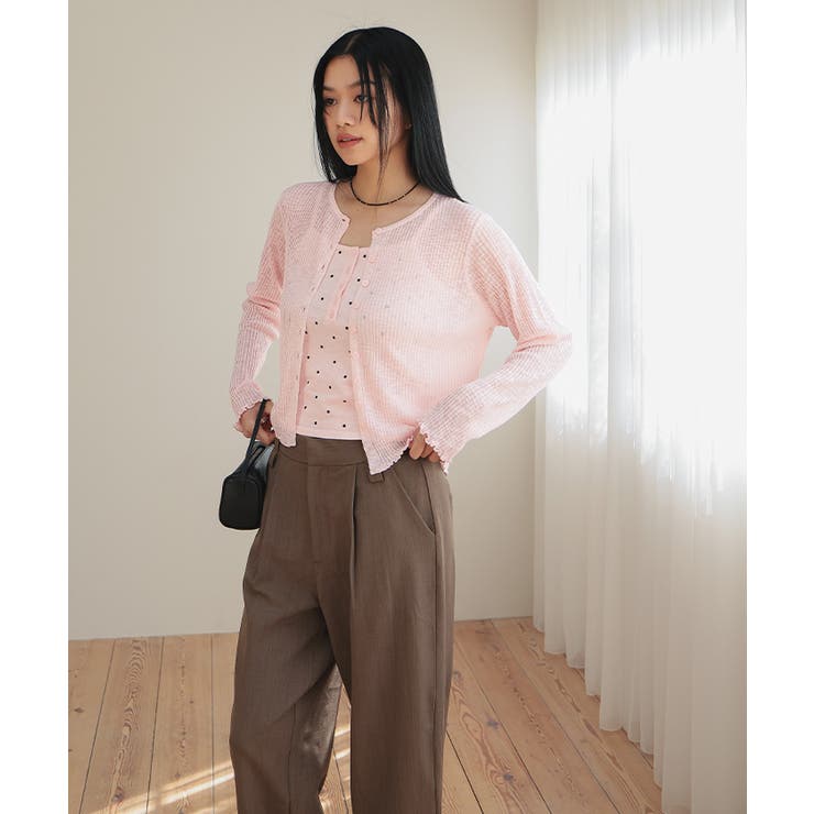 シアーカーディガンドットキャミセット【miette ミエット】 | titivate | 詳細画像9 