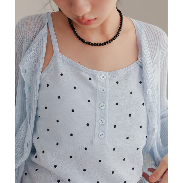 シアーカーディガンドットキャミセット【miette ミエット】 | titivate | 詳細画像14 