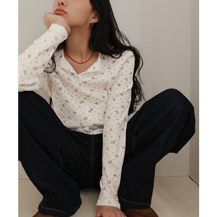 小花柄ワッフルカーディガン【miette ミエット】 | titivate | 詳細画像23 