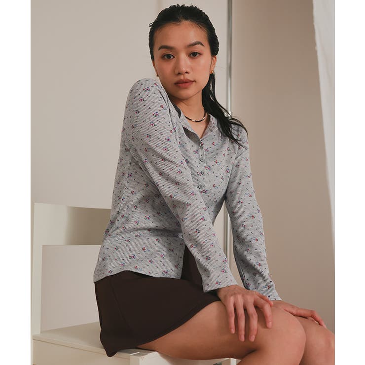 小花柄ワッフルカーディガン【miette ミエット】 | titivate | 詳細画像4 